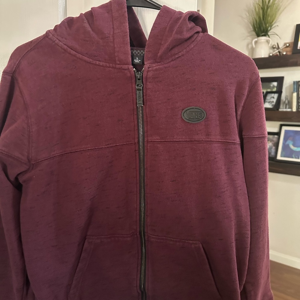Vans Burgundy Zip-Up Hoodie